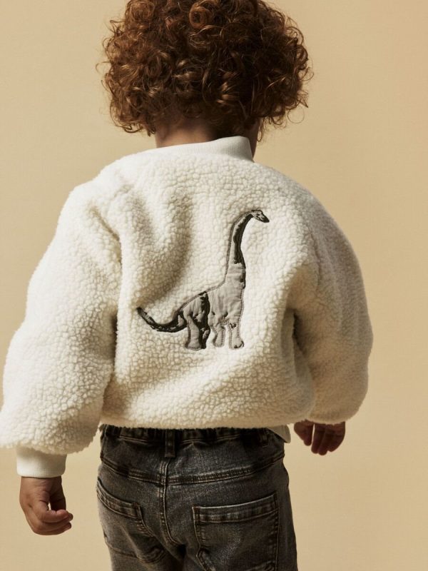 Lil Atelier teddy jacket dino - Afbeelding 4