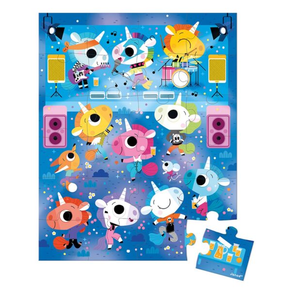 Janod puzzel unicorn 24 stuks - Afbeelding 3