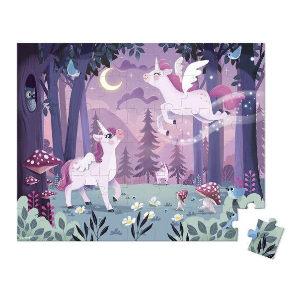 Janod puzzel unicorn 54 stuks - Afbeelding 2