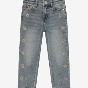 Daily7 denim momfit embroidery