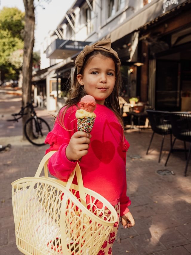 Looxs little terry cherry trui - Afbeelding 4