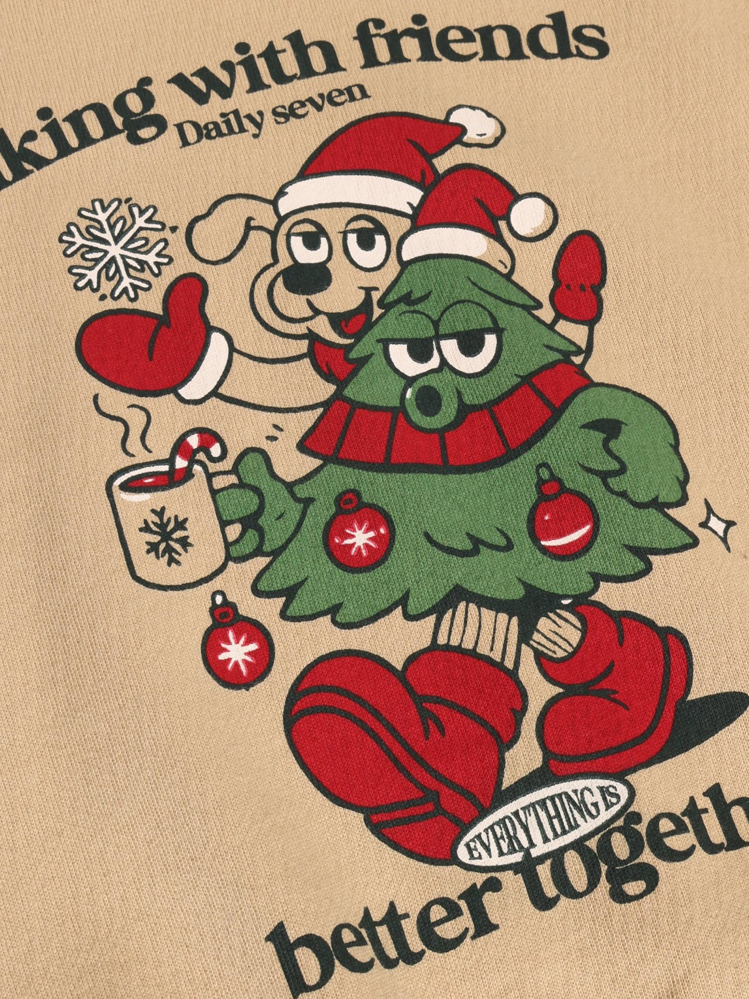 Daily7 oversized Kersttrui - Afbeelding 3