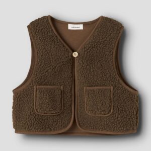 Lil Atelier uni teddy gilet