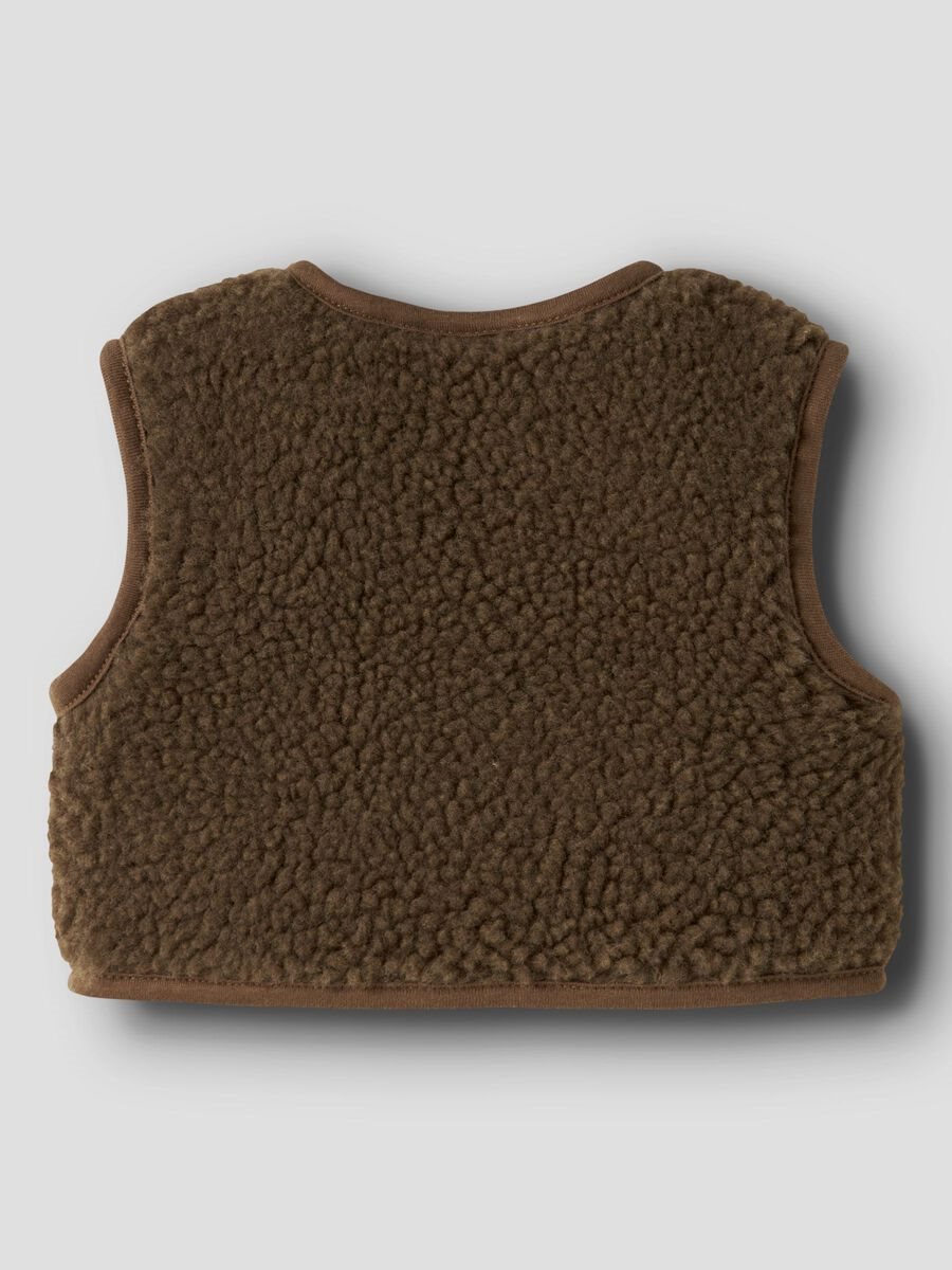 Lil Atelier uni teddy gilet - Afbeelding 2